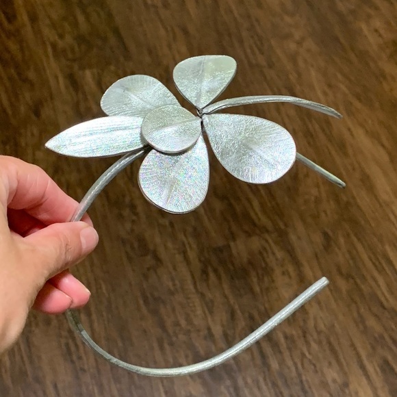 J.crew metallic flower hair holder main image 8